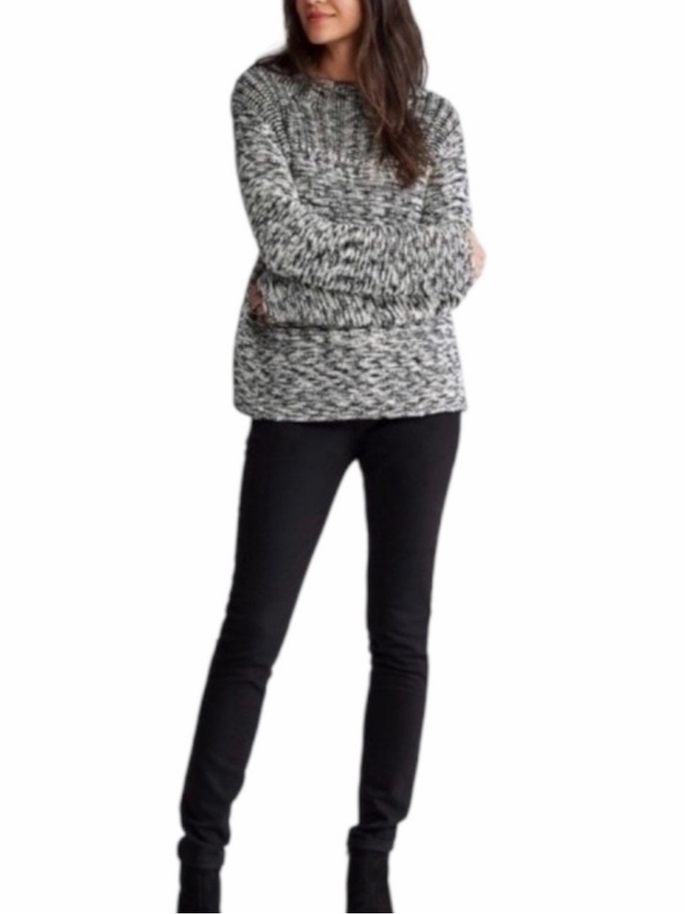 Eileen Fisher Black Organic Cotton Stretch Skinny Jeans Size 6